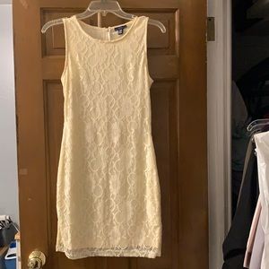 Off white, short, lace dress